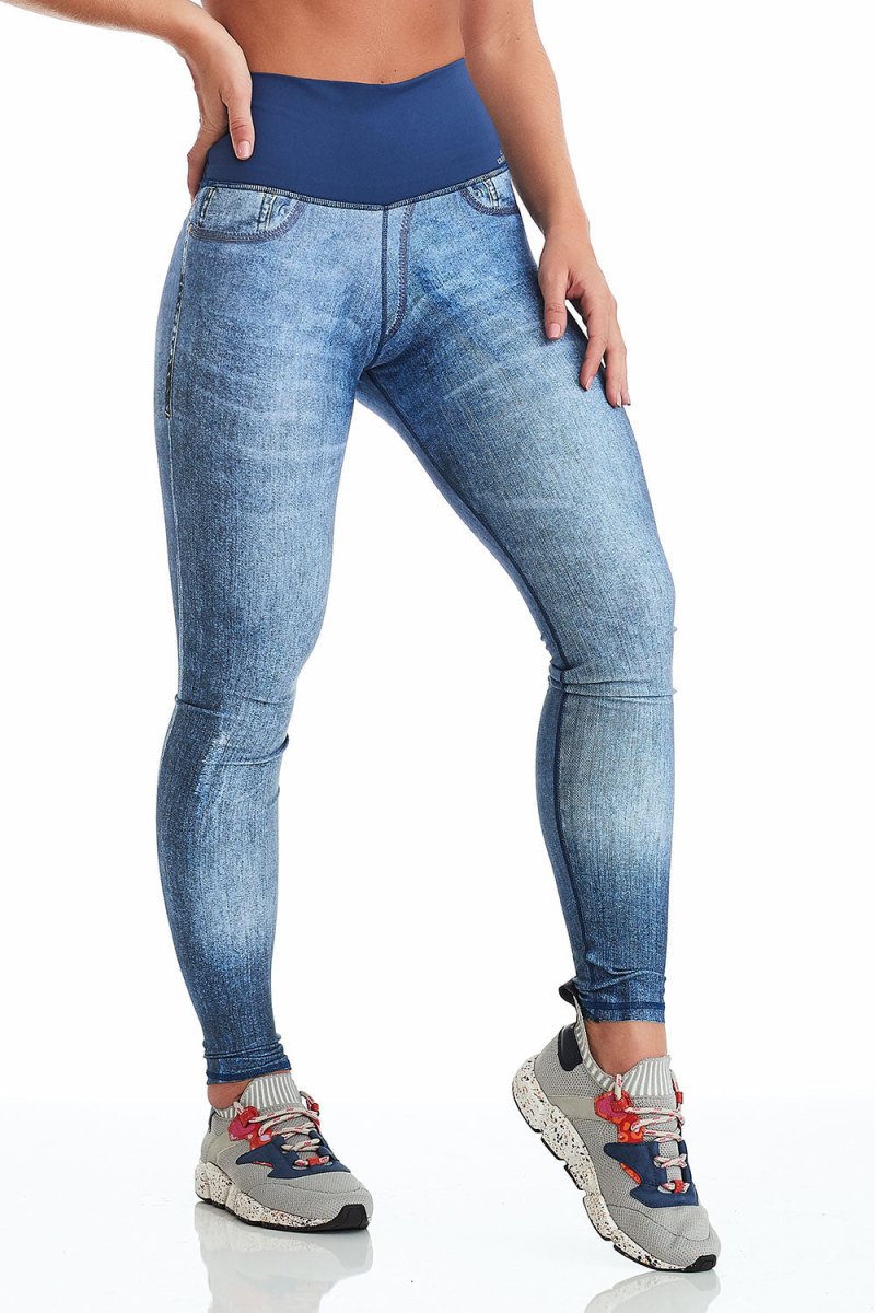 Leggings Double Face Jeans Geometric – Nova Cabana Activewear
