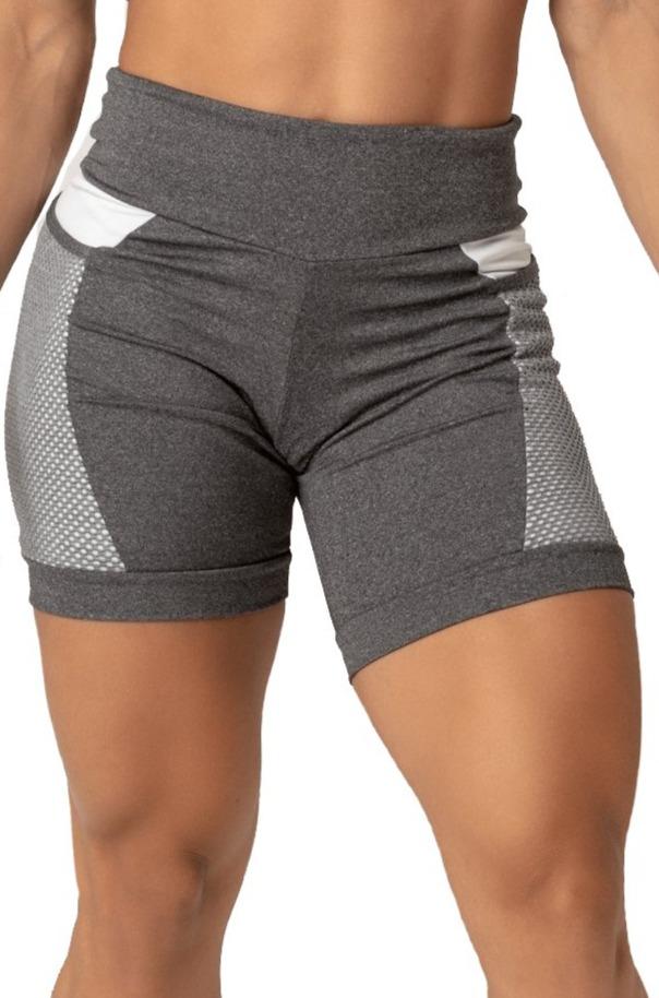 Lycra Gym Shorts Mulheres com bolso Shorts de Fitness Esporte