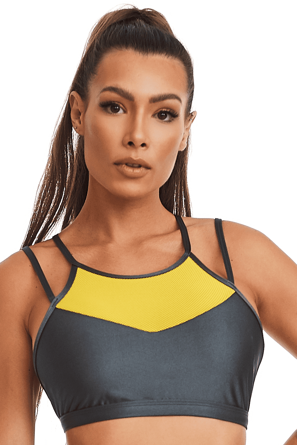  Sport-BH - Top Metallic Graphite - Massam Fitness & Nova Cabana Activewear 