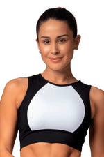  Crop-Top - Cropped Black & White - Massam Fitness & Nova Cabana Activewear 