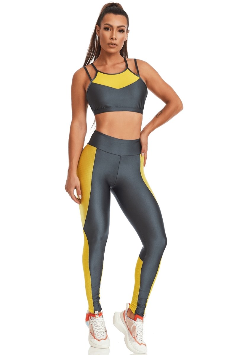  Sport-BH - Top Metallic Graphite - Massam Fitness & Nova Cabana Activewear 